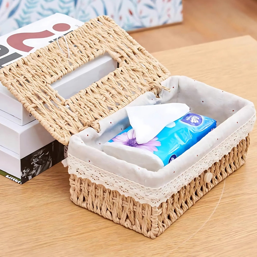 Lunor Geflochtene Gewebte Taschentuchbox